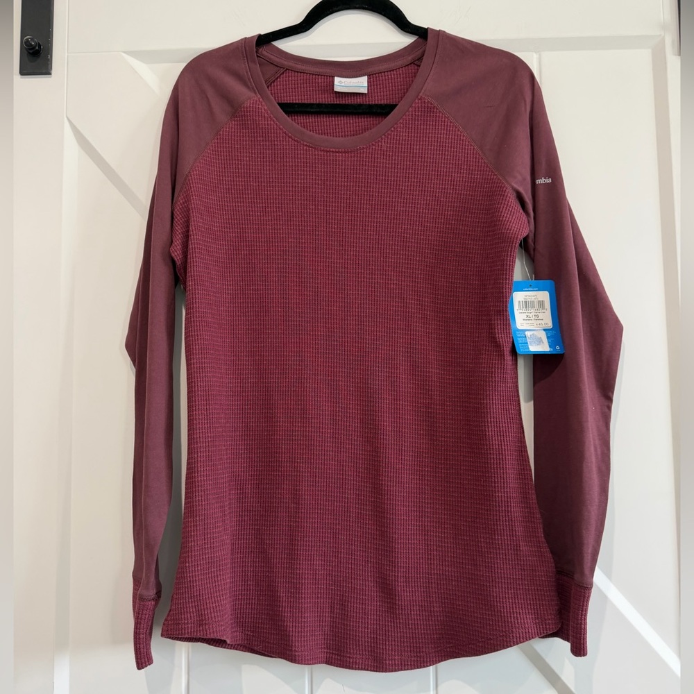 Columbia Women's Cascade Gorge Thermal Long Sleeve Top - Burgundy - Picture 1 of 7